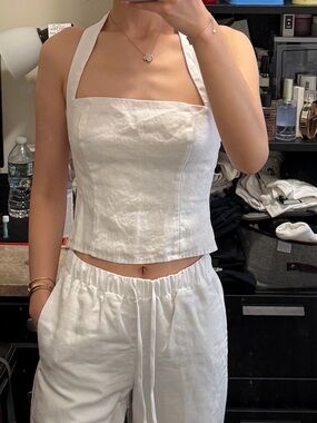 Reformation linen halter